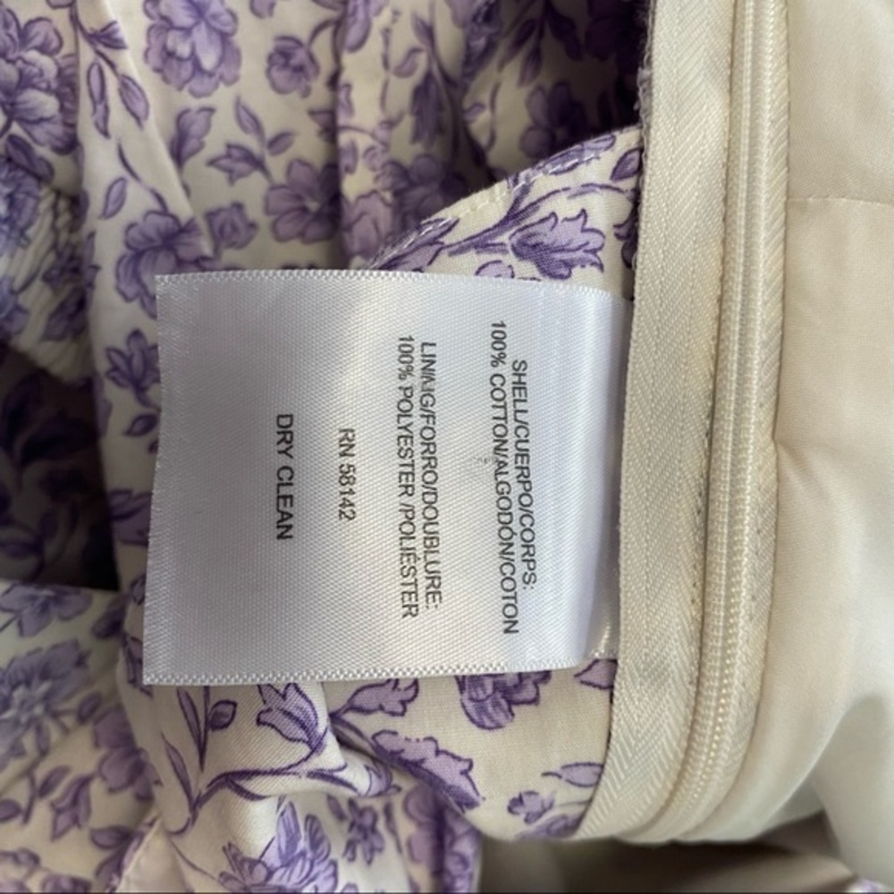 Gal Meets Glam Purple Lilac Floral Wide Leg Etta Double Tie Back Jumpsuit 8 - Picture 16 of 16